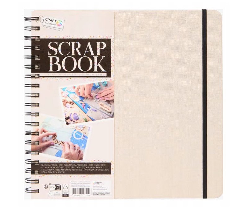 Scrapbog 25x25 cm 40 s. 240 g. Beige